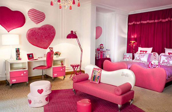 แต่งห้องนอนสีชมพู