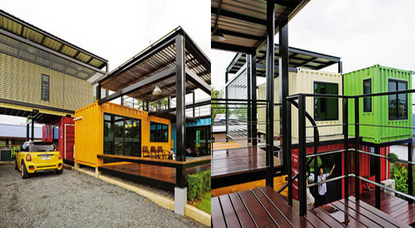 ไอเดียการนำตู้เหล็กคอนเทนเนอร์ที่ใช้แล้วมาทำเป็นห้องพักและบ้านอยู่อาศัย