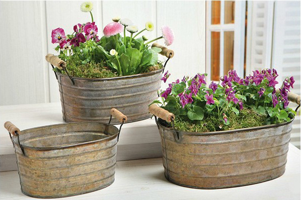 กระถางต้นไม้ ดอกไม้ แบบวินเทจ