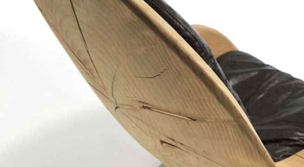 เก้าอี้ไม้ติดหนัง