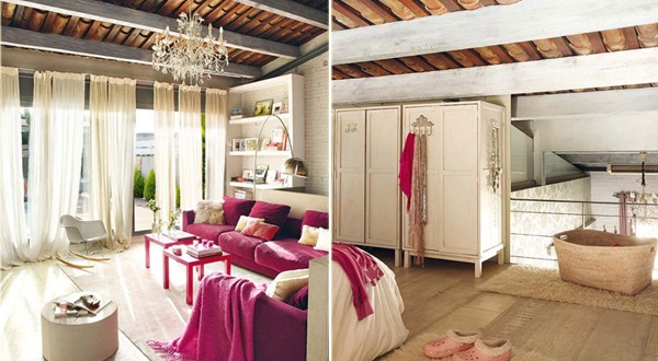แต่งห้องเฉดสีชมพูสไตล์วินเทจ