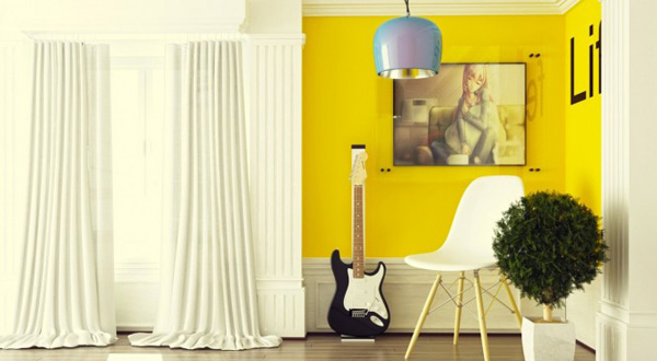 ไอเดียตกแต่งห้องให้เป็นสีเหลือง แนว จร้า...