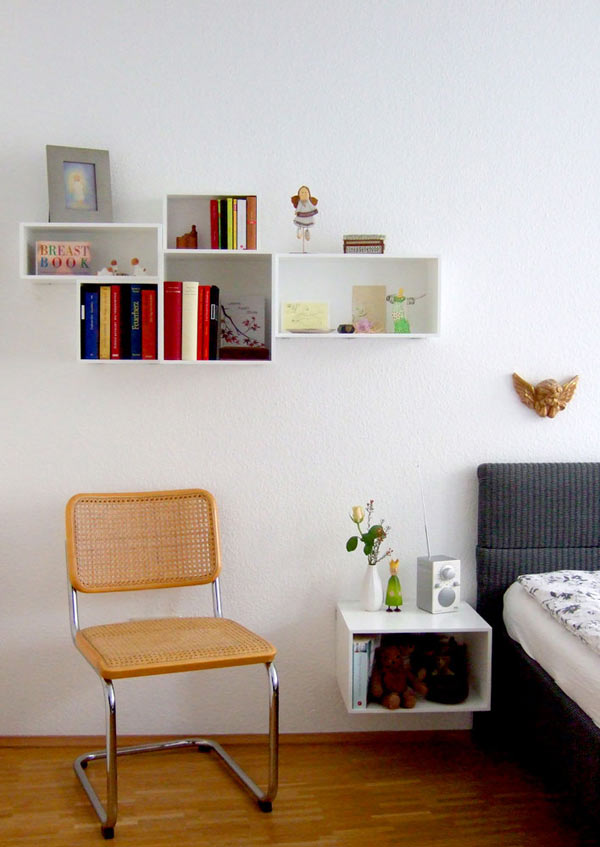 ชั้นวาง พื้นไม้ เก้าอี้