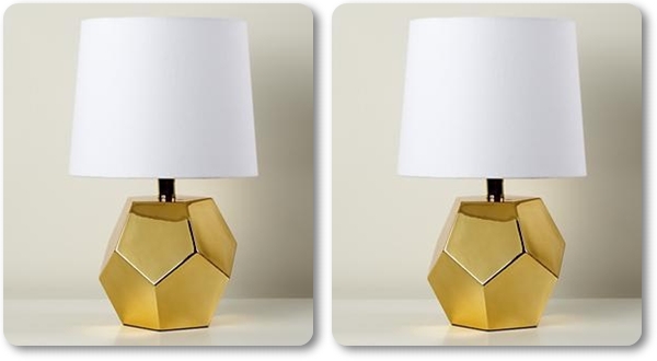 โคมไฟตั้งโต๊ะสีขาว 