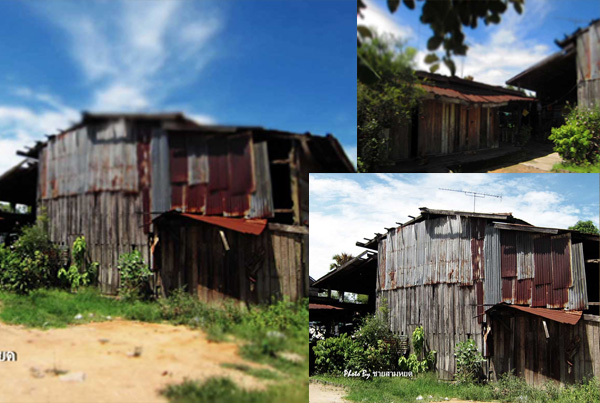 บ้านไม้เก่าแบบโบราณ