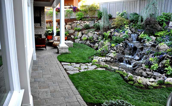 ไอเดียการจัดสวนด้วยน้ำตก