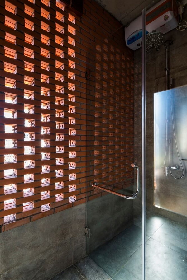 ผนังอิฐแดง ผนังอิฐแดง