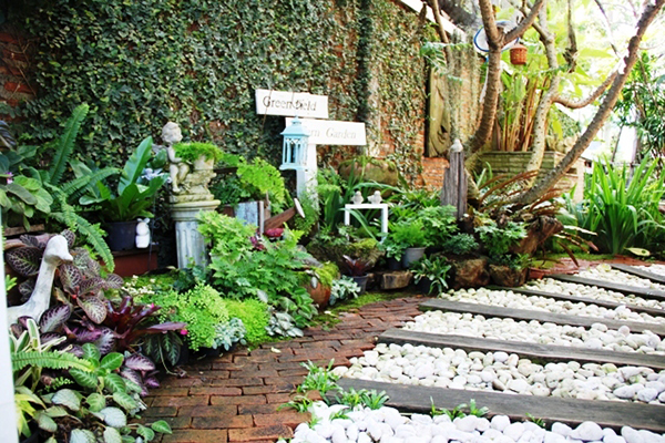 เทคนิคจัดสวนริมรั้ว