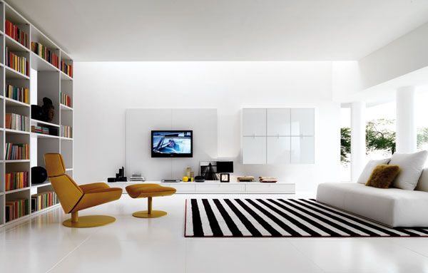 Description: white and black livingroom 15ไอเดียการแต่งห้องนั่งเล่นให้ดูหรูหรา
