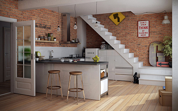 การจัดวางห้องครัว แบบห้องครัว