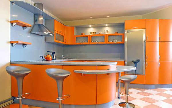 แต่งห้องครัวแบบโค้ง