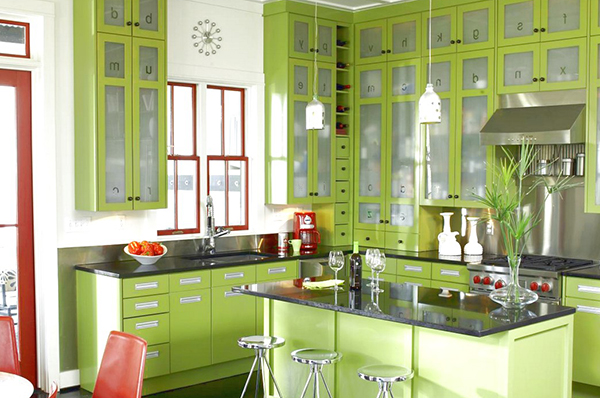 เติมความสดชื่นให้ห้องครัวด้วยสีเขียว