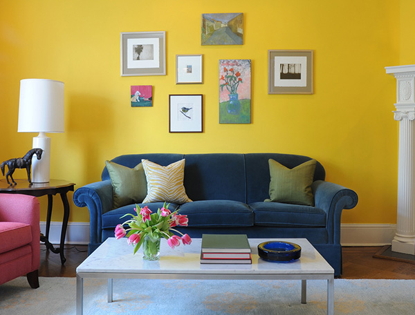 แต่งห้อง โทนสีเหลือง น้ำเงิน เสน่ห์ที่ลงตัว