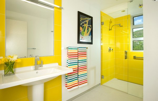 แต่งห้องน้ำ สีสันสดใส