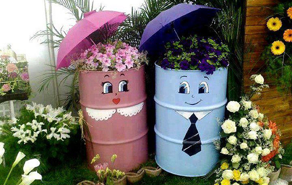 แต่งสวนสวย ด้วยของใช้แล้ว