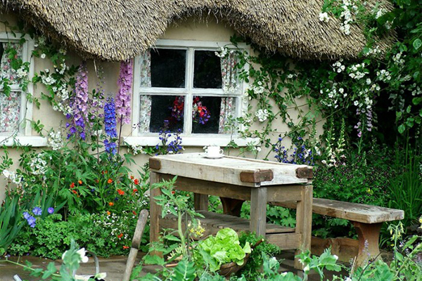 ัจัดสวนแบบ rustic style