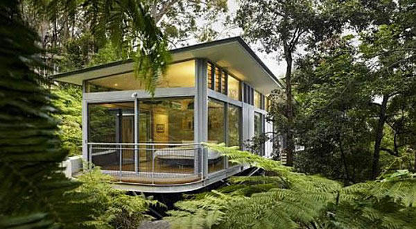 แบบบ้าน ซิดนีย์ร่วมสมัย แบบกระจกใสเห็นวิวธรรมชาติ