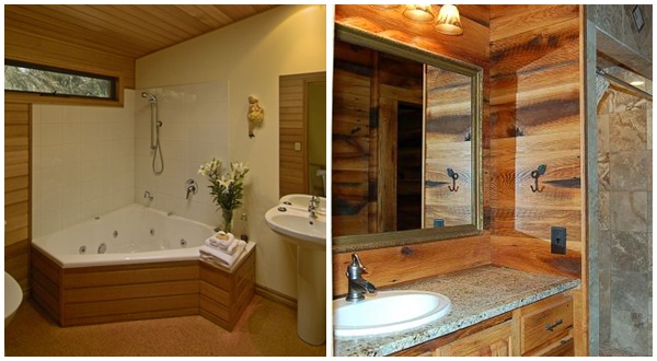 การใช้ไม้ตกแต่งห้องน้ำ