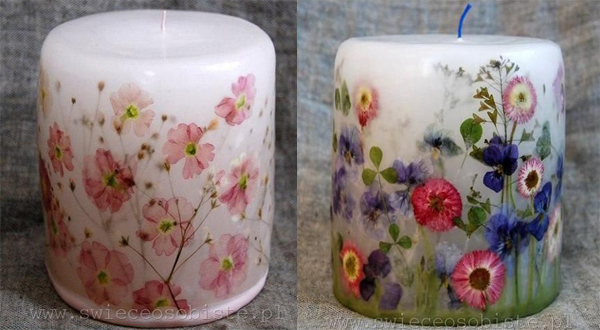 DIY เทียนไขลายดอกไม้ สวย หวาน น่าใช้