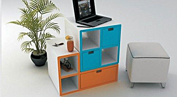 เฟอร์นิเจอร์เก็บของสีสันสดใส