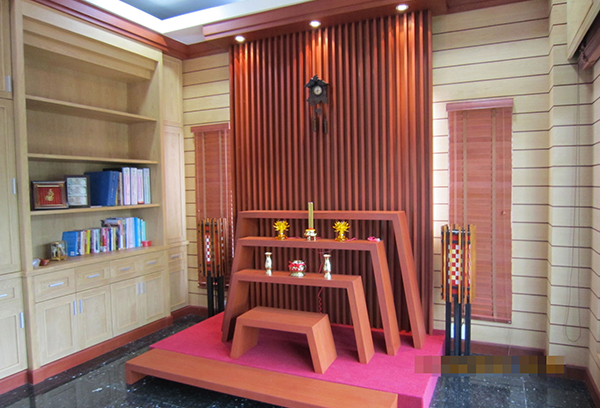 ห้องพระแบบโมเดิร์น บิวท์อิน