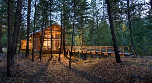 แบบบ้านไม้ ท่ามกลางหุบเขา ประเทศสหรัฐอเมริกา