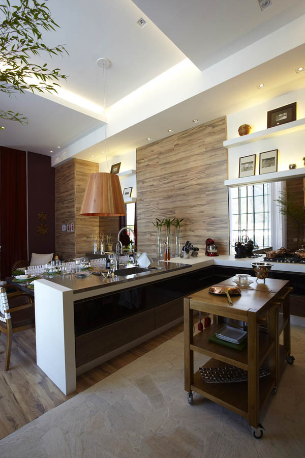 ผนังไม้ เคาน์เตอร์ครัว ผนังไม้ เคาน์เตอร์ครัว หินอ่อน